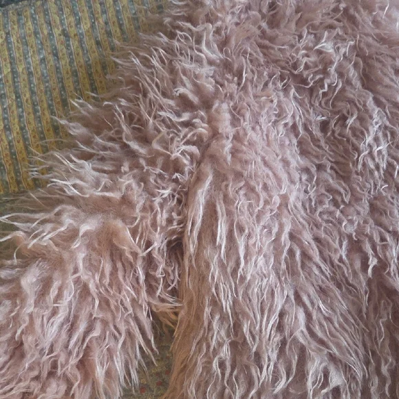 Women's Faux Mongolian Fur Jacket - Picture 3 of 6